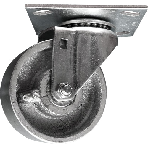 Roulette robuste, Pivotant, 4" (101,6 mm), Acier, 600 lb (272 kg) Rock Safety Industrial Ltd