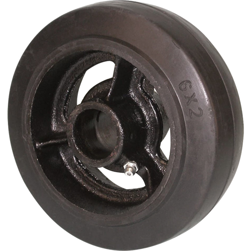 Roulettes robustes EMaxx &agrave; cheville, Pivotant, 4" (101,6 mm), Caoutchouc moul&eacute;, 400 lb (181 kg) Rock Safety Industrial Ltd