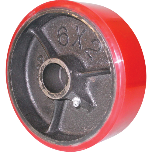 Roulettes robustes EMaxx &agrave; cheville, Fixe, 5" (127 mm), Ur&eacute;thane moul&eacute;, 1200 lb (544,3 kg) Rock Safety Industrial Ltd
