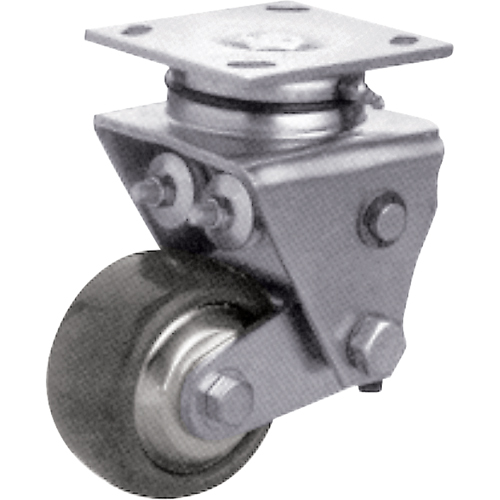 Roulette robuste, Pivotant, 4" (101,6 mm), Elastom&egrave;re dur, 900 lb (408 kg) Rock Safety Industrial Ltd