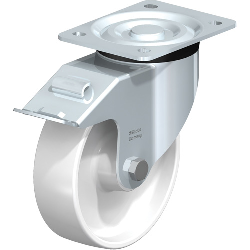 Roulette blanche, Pivotant avec frein, 6" (152,4 mm), Polyamide, 440 lb (199,58 kg) Rock Safety Industrial Ltd