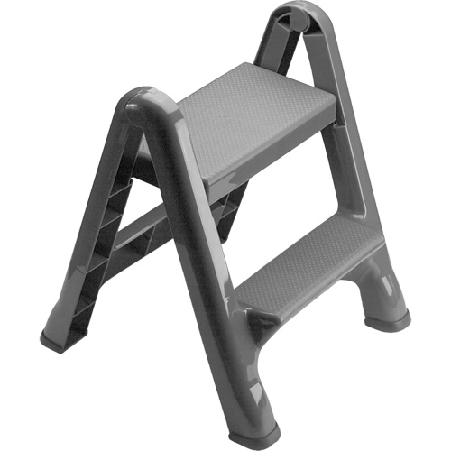 Folding Step Stool, 2 Steps, 19-1/2" x 20-1/2" x 22-3/4" High Rock Safety Industrial Ltd