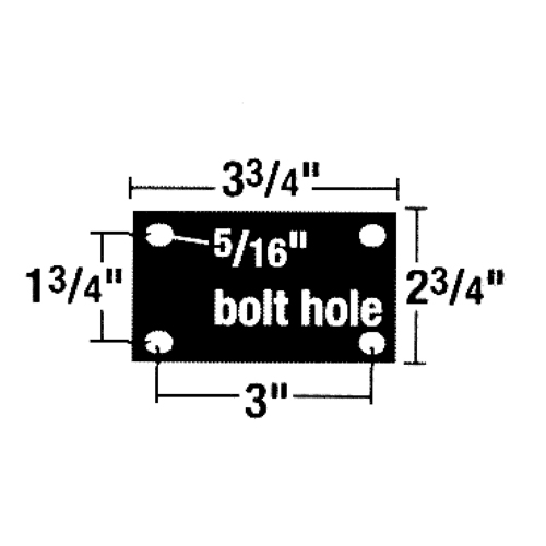 Roulette zingu&eacute;e, Pivotant, 4" (101,6 mm), Caoutchouc, 200 lb (91 kg) Rock Safety Industrial Ltd