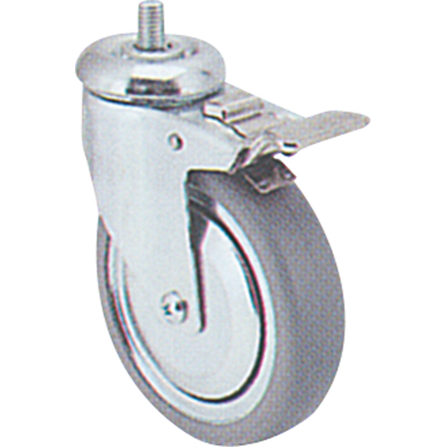 Roulette zingu&eacute;e, Pivotant avec frein, Diam&egrave;tre 6" (152 mm), Capacit&eacute; 250 lb (113 kg) Rock Safety Industrial Ltd