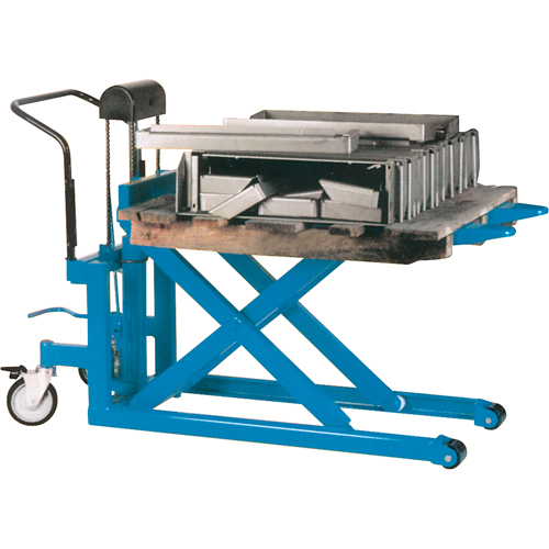 Chariots/tables hydrauliques de lev&eacute;e &agrave; ciseaux pour palettes, 42-1/2" lo x 27" la, Acier, Capacit&eacute; de 2200 lb Rock Safety Industrial Ltd