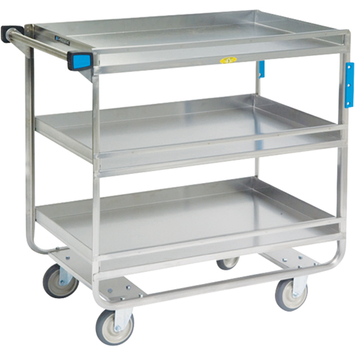 Chariots avec barres de retenue, 3 Tiers, 23" la x 37-1/4" h x 38-5/8" p, Capacit&eacute; 700 lb Rock Safety Industrial Ltd