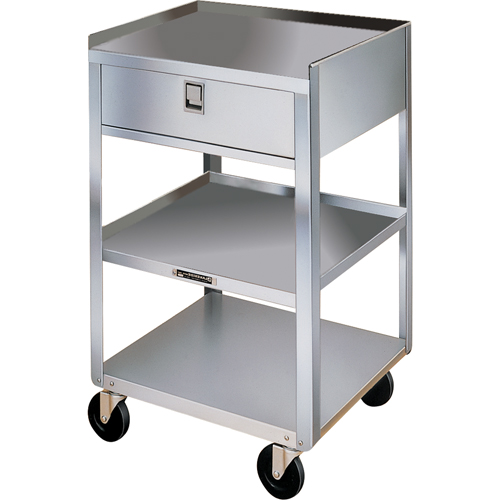 Stainless Steel Equipment Stands, 300 lbs. Capacity, Stainless Steel, 16-3/4" x W, 30-1/8" x H, 18-3/4" D, 1 Drawers Rock Safety Industrial Ltd