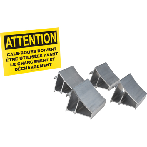 Ensemble de cales-roue en aluminium, 7" la x 6" p x 6" h Rock Safety Industrial Ltd
