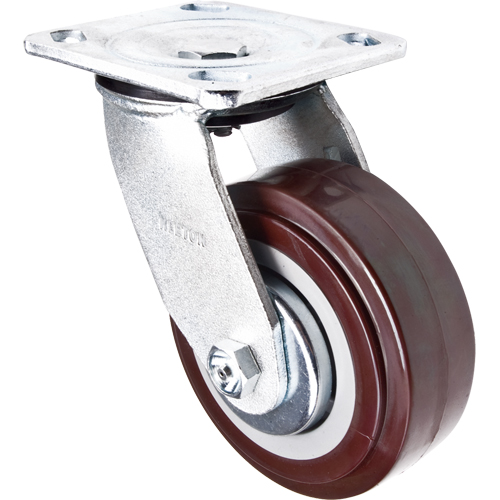 Roulette, Pivotant, 5" (127 mm), Polyur&eacute;thane, 650 lb (294 kg) Rock Safety Industrial Ltd