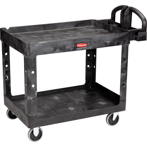 Heavy Duty Utility Cart - 4546-00, 2 Tiers, 26" x 33-1/4" x 55", 750 lbs. Capacity Rock Safety Industrial Ltd