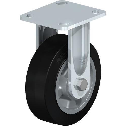 Roulettes robustes sans cheville, Fixe, 6" (152,4 mm), Caoutchouc, 660 lb (300 kg) Rock Safety Industrial Ltd
