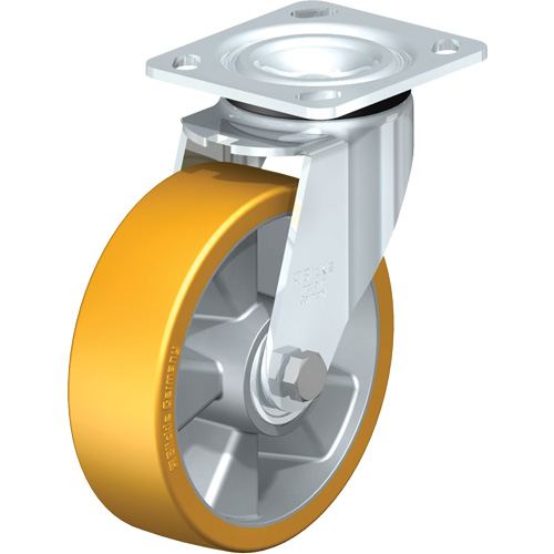 Roulettes robustes sans cheville, Pivotant, 6-5/16" (160,3375 mm), Polyur&eacute;thane, 1210 lb (550 kg) Rock Safety Industrial Ltd