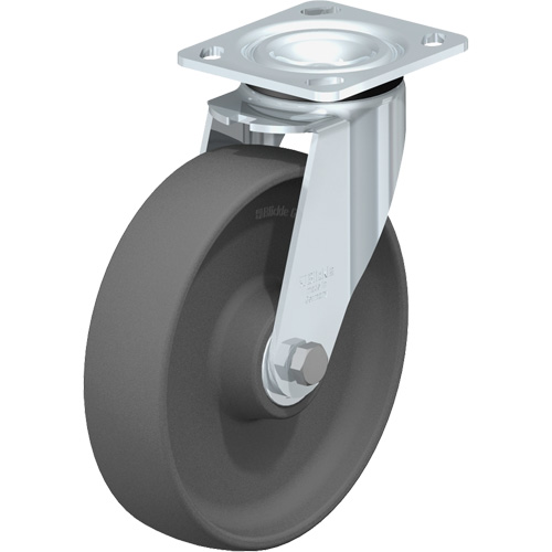 Roulettes robustes sans cheville, Pivotant, 8" (203,2 mm), Nylon, 1250 lb (567 kg) Rock Safety Industrial Ltd