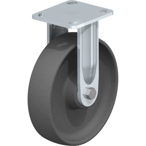 Roulettes robustes sans cheville, Fixe, 8" (203,2 mm), Nylon, 1250 lb (567 kg) Rock Safety Industrial Ltd