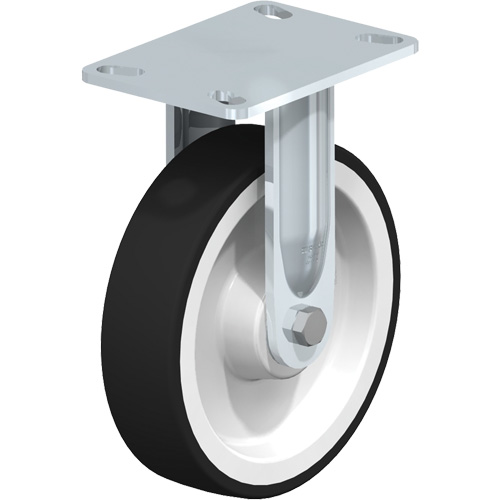 Roulettes robustes sans cheville, Fixe, 8" (203,2 mm), Polyur&eacute;thane thermoplastique, 1760 lb (798,32 kg) Rock Safety Industrial Ltd