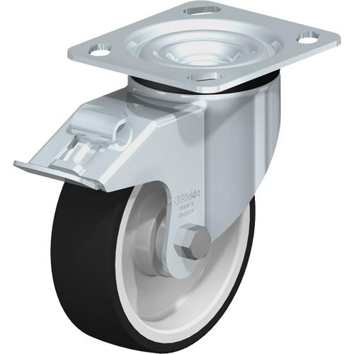 Roulettes robustes sans cheville, Pivotant avec frein, 5" (127 mm), Polyur&eacute;thane thermoplastique, 770 lb (349 kg) Rock Safety Industrial Ltd