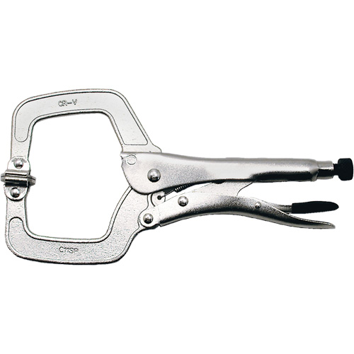 Super Heavy-Duty Locking C-Clamp with Swivel Pad, 11" (279 mm) Capacity Rock Safety Industrial Ltd