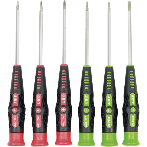 JPSD-6 Precision Screwdriver Set, 6, Magnetic Rock Safety Industrial Ltd
