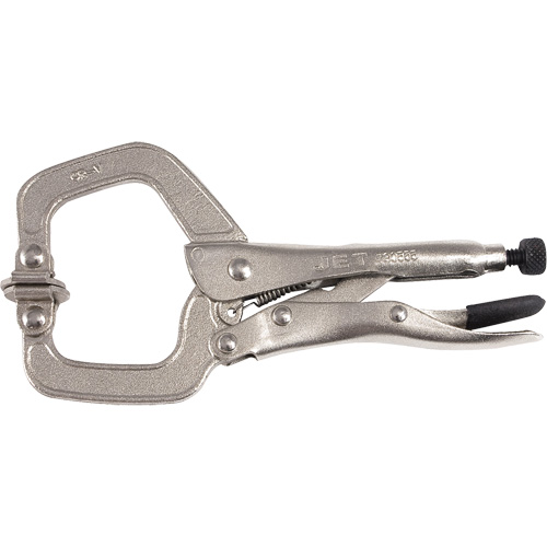 Super Heavy-Duty Locking C-Clamp with Swivel Pad, 6" (152 mm) Capacity Rock Safety Industrial Ltd