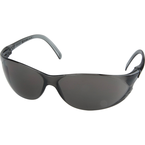 Lunettes de s&eacute;curit&eacute; s&eacute;rie Twister, Lentille Grise/fum&eacute;e, Anti-&eacute;gratignures, ANSI Z87+/R&eacute;pond ou surpasse la norme CSA Z94.3 Rock Safety Industrial Ltd