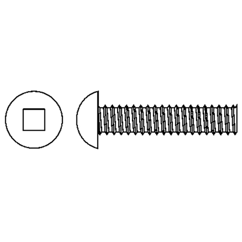 Round Head Machine Screws, #6-32 x 3" L, Zinc Plated Rock Safety Industrial Ltd
