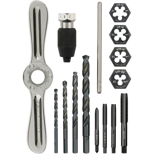 Tap and Die Set with Hex-Lok 2-in-1 Handle, 15 Pieces Rock Safety Industrial Ltd
