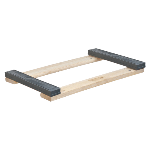 Cadre de socle roulant en bois dur &agrave; bouts avec caoutchouc, Cadre en Bois, 18" la x 24" p x 2,5" h, Capacit&eacute; de 900 lb Rock Safety Industrial Ltd