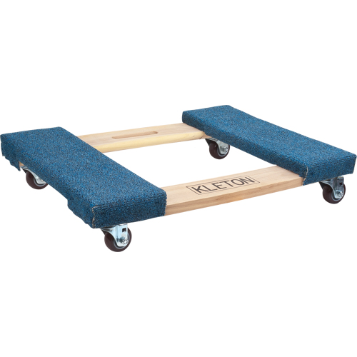 Carpeted Ends Hardwood Dolly, Wood Frame, 18" W x 24" L, 900 lbs. Capacity Rock Safety Industrial Ltd