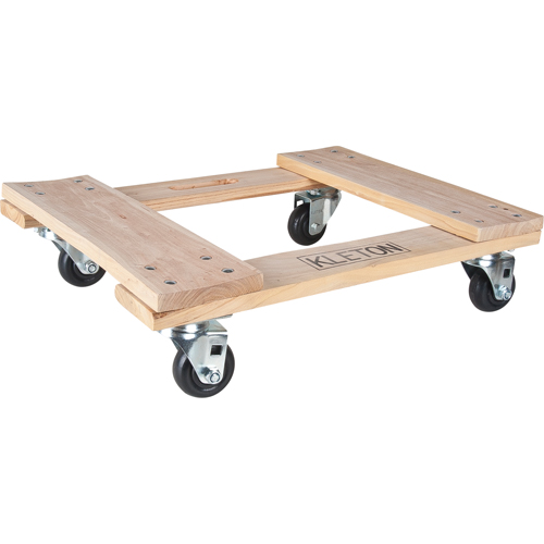 Socle roulant en bois dur, Roues en Polyol&eacute;fine, Capacit&eacute; de 1000 lb, 18" la x 24" p x 7" h Rock Safety Industrial Ltd