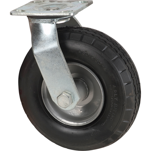 Roulettes pneumatiques, Pivotant, 8" (203,2 mm), Pneumatique, 350 lb (158,8 kg) Rock Safety Industrial Ltd