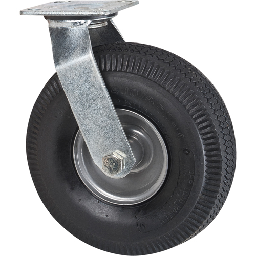Roulettes de rechange pour chariots &agrave; plateforme robustes, Pivotant, 10" (254 mm), Pneumatique, 400 lb (181 kg) Rock Safety Industrial Ltd