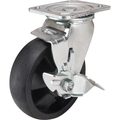 Hi-Temp Caster, Swivel with Brake, 6" (152.4 mm), Nylon, 880 lbs. (399 kg.) Rock Safety Industrial Ltd