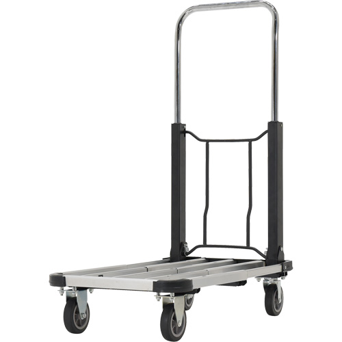 Fold-Up Platform Truck, Stainless Steel, 300 lbs., 28" L x 16" W, 33-1/2" High Rock Safety Industrial Ltd