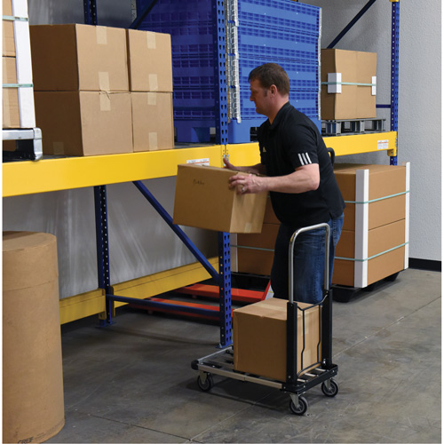 Fold-Up Platform Truck, Stainless Steel, 300 lbs., 28" L x 16" W, 33-1/2" High Rock Safety Industrial Ltd