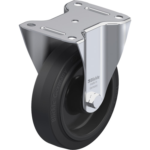 Roulette, Fixe, 6-5/16" (160,3375 mm), Caoutchouc rigide, 880 lb (400 kg) Rock Safety Industrial Ltd