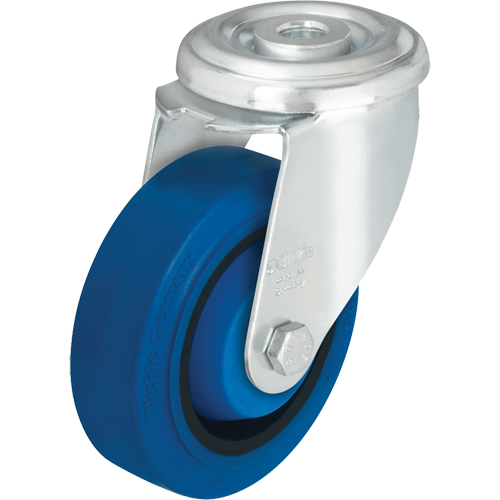 Roulette en caoutchouc rigide, Pivotant, Diam&egrave;tre 4", Capacit&eacute; 330 lb (149,685 kg) Rock Safety Industrial Ltd