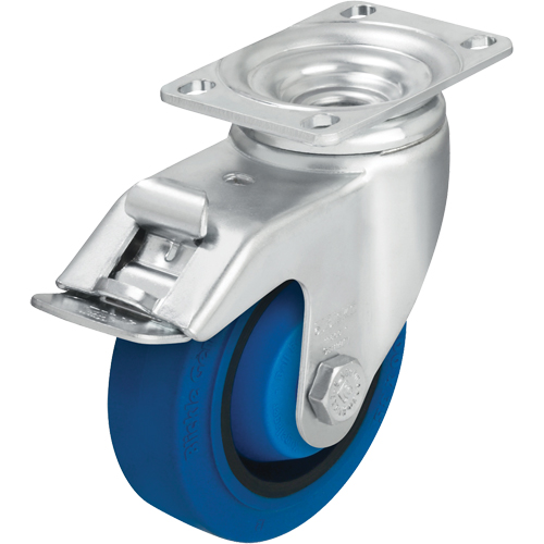 Roulette, Pivotant avec frein, 5" (127 mm), Caoutchouc rigide, 400 lb (181 kg) Rock Safety Industrial Ltd