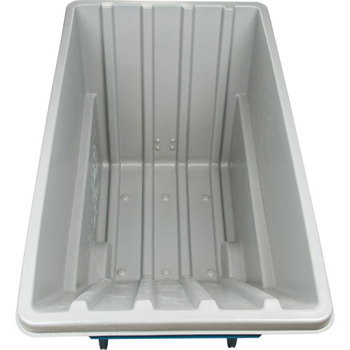 Chariot basculeur en acier, Poly&eacute;thyl&egrave;ne, 1,1 vg³, Capacit&eacute; de charge de 1250 lb Rock Safety Industrial Ltd