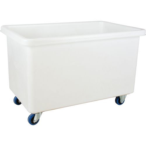 Straight Wall Box Truck, White Polyethylene, 46" L x 28" W x 31" H, 14 cu. ft. Volume, 600 lbs. Capacity Rock Safety Industrial Ltd
