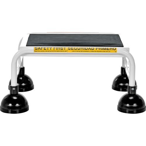 Stop-Step Ladders, 1 Steps, 16" Step Width, 9-9/16" Platform Height, Steel Rock Safety Industrial Ltd