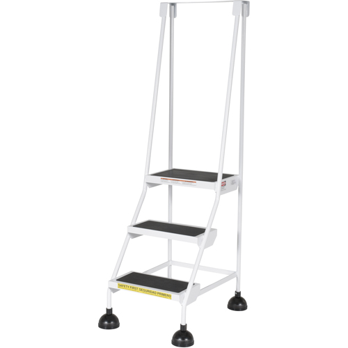 &eacute;chelles Stop-Step, 3 marches, Largeur de la marche 16", Hauteur de la plateforme 28-11/16", Acier Rock Safety Industrial Ltd