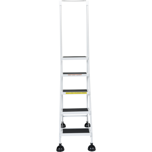 &eacute;chelles Stop-Step pour travaux l&eacute;gers, 5 marches, Largeur de la marche 16", Hauteur de la plateforme 47-11/16", Acier Rock Safety Industrial Ltd