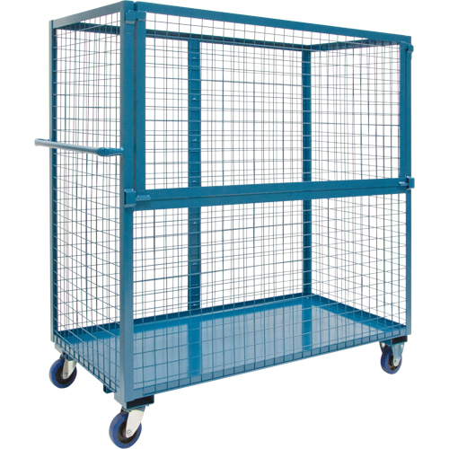 Chariot grillag&eacute; pour transport , Acier, 24" x 55" x 36", Capacit&eacute; 2400 lb Rock Safety Industrial Ltd