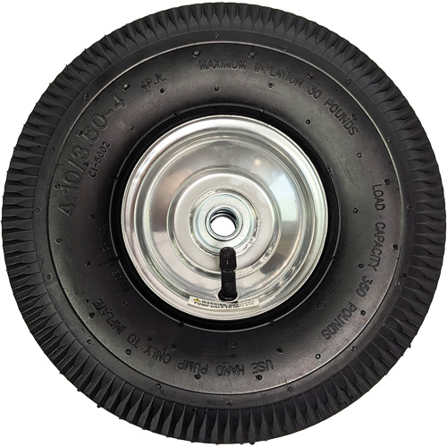 Replacement Pneumatic Tire for Hand Truck, 10" (254 mm), 350 lbs. Capacity Rock Safety Industrial Ltd