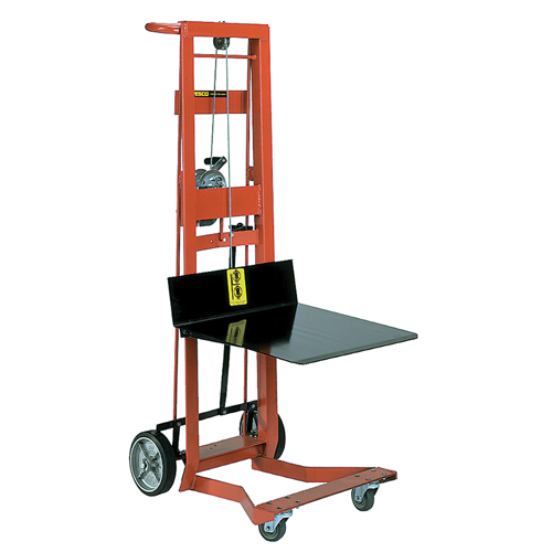 Platform Lift Stacker, Hand Winch Operated, 750 lbs. Capacity, 40" Max Lift Rock Safety Industrial Ltd