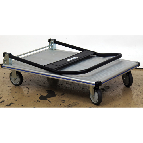 Chariot &agrave; plateforme avec poign&eacute;e pliante, Aluminium, 350 lb, 29" lo x 18-1/2" la, Hauteur 34-1/2" Rock Safety Industrial Ltd