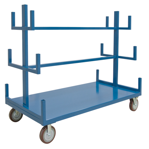 Support mobile pour tuyaux & barres, Acier, 48" la x 36" p x 60" h, Capacit&eacute; de 3000 lb Rock Safety Industrial Ltd