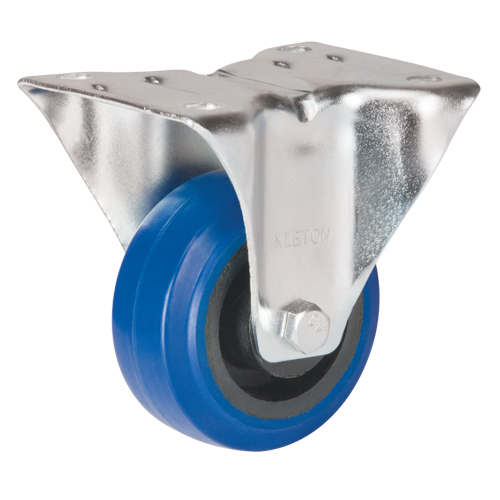 Blue Caster, Rigid, 3" (76 mm), Rubber, 285 lbs. (129 kg.) Rock Safety Industrial Ltd