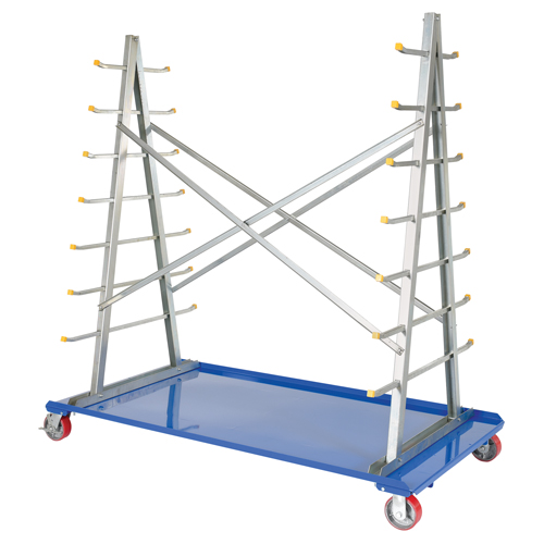 Chariot &agrave; cadre en A pour barres et tuyaux, Acier, 36-3/4" la x 73-3/4" p x 72-1/2" h, Capacit&eacute; de 2000 lb Rock Safety Industrial Ltd