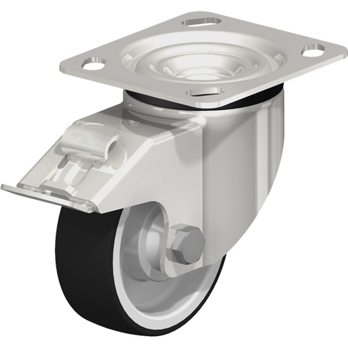 Roulette, Pivotant avec frein, 4" (101,6 mm), Polyur&eacute;thane thermoplastique, 660 lb (300 kg) Rock Safety Industrial Ltd